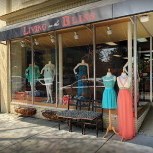 Living on the Bliss store front in Southern Pines, NC.