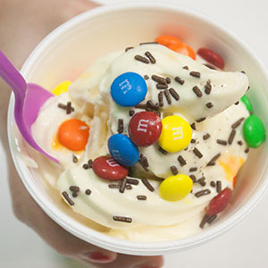 Purple Penguin Frozen Yogurt Cup