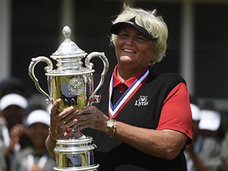 Laura Davies, winner of the inaugural U.S. Senior Women's Open Championship