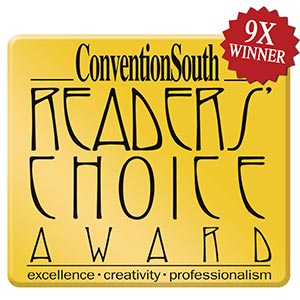 9 Time Winner of Convention South Readers' Choice Award