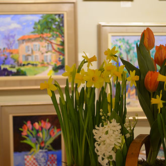 Hollyhocks Art Gallery in Pinehurst, NC.