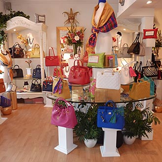 La Feme Chateau's colorful interior.