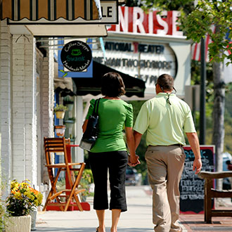 Shopping in downtown Southern Pines, NC.