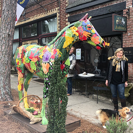 Painted pony outside of Ashten's in Southern Pines