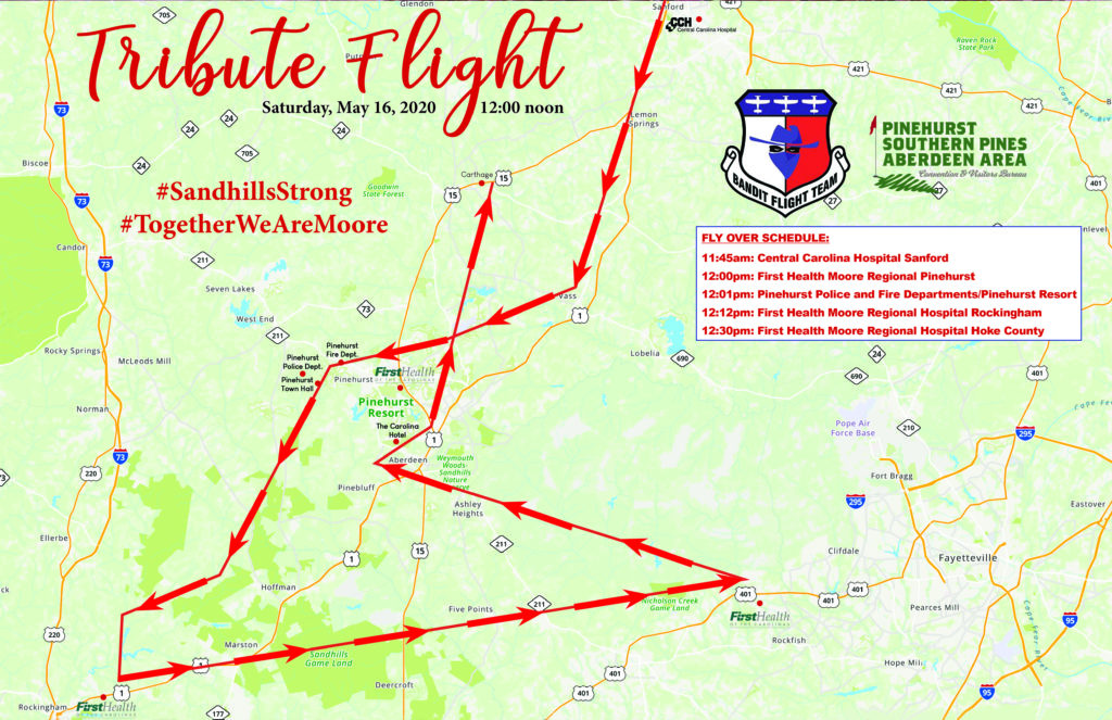 Map of Tribute Flight route.