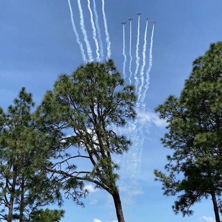 Bandit Flight Team over PRCC Clubhouse