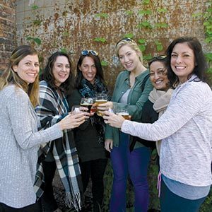 Girlfriends enjoying a craft beer
