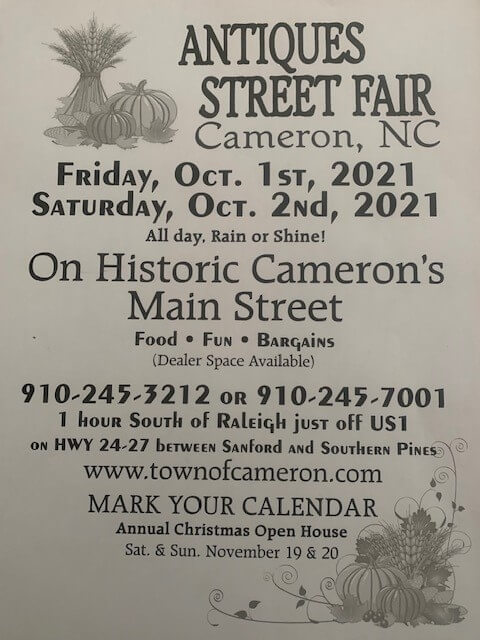 Antique Street Fair Cameron 2021