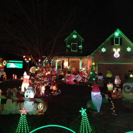 Holly Jolly Lights - A yard full of Christmas lights and decor