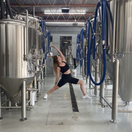 Yoga in a brewery